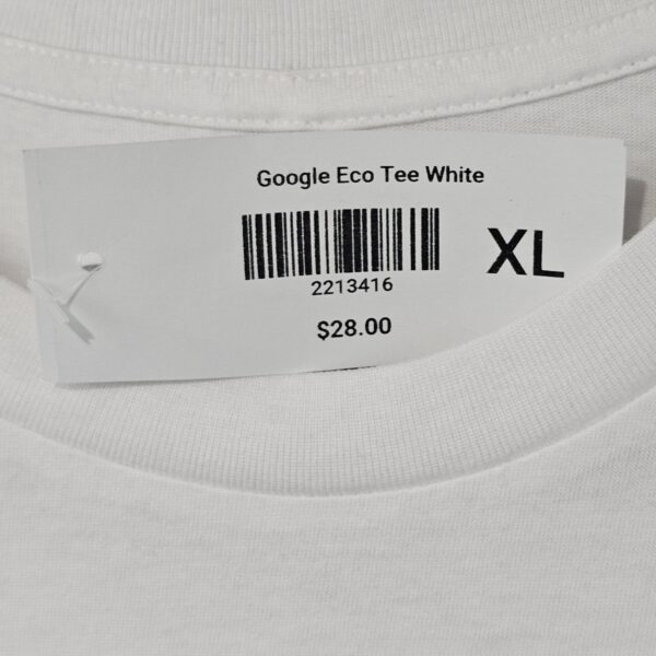 Google Eco Tee White XL Men's T-Shirt 50% Cotton 50% Modal - Image 2