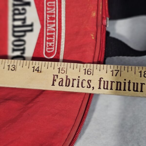 Vintage Marlboro Unlimited Backpack Red Black Nylon Canvas - Image 8
