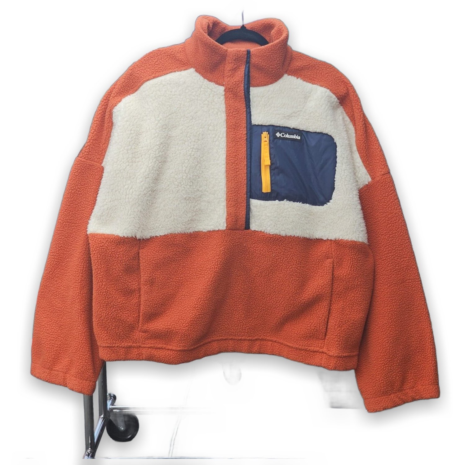 Columbia Lodge Sherpa Pullover Fleece Burnt Siena/Chalk Women's XXL
