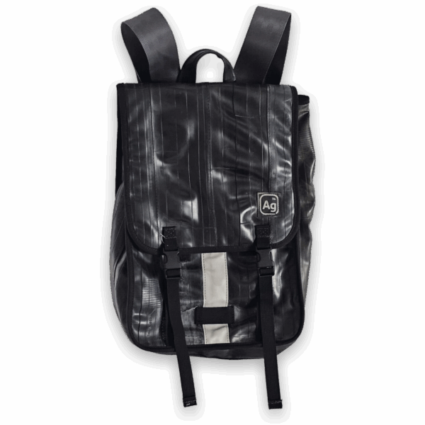 Alchemy Goods Madison Black Recycled Inner Tube Backpack Laptop Sleeve