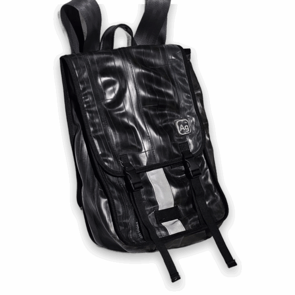 Alchemy Goods Madison Black Recycled Inner Tube Backpack Laptop Sleeve - Image 11