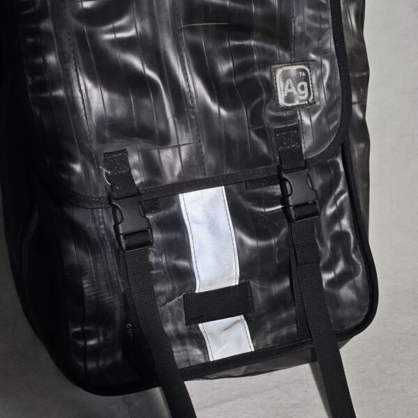 Alchemy Goods Madison Black Recycled Inner Tube Backpack Laptop Sleeve - Image 2