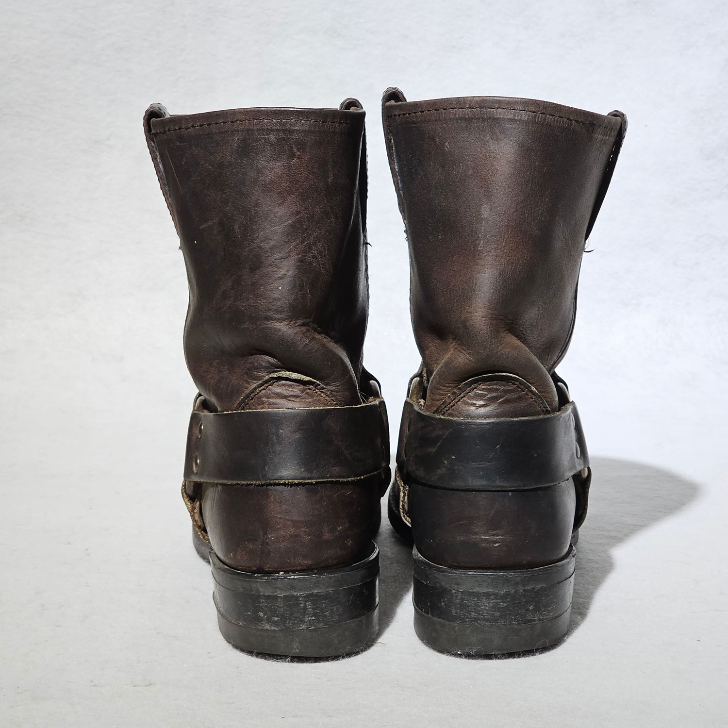 Frye 87400 Conway Men's Brown Leather Harness Western Ankle Boots 9.5 W - Image 10