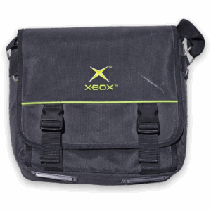 Official Xbox Black Messenger Bag with Green Logo and Buckle Closures