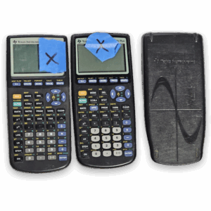 Texas Instruments TI-83 Plus Graphing Calculators Lot of 2 with 1 Cover