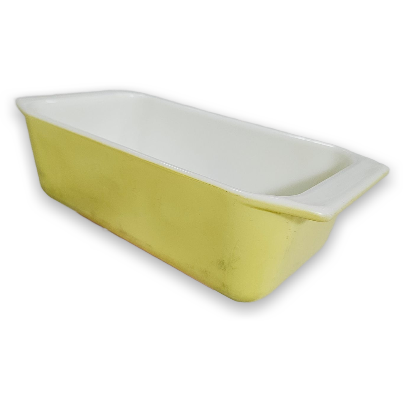 Vintage Yellow Pyrex Glass Loaf Pan 8 1/2 x 4 1/2 Made in USA