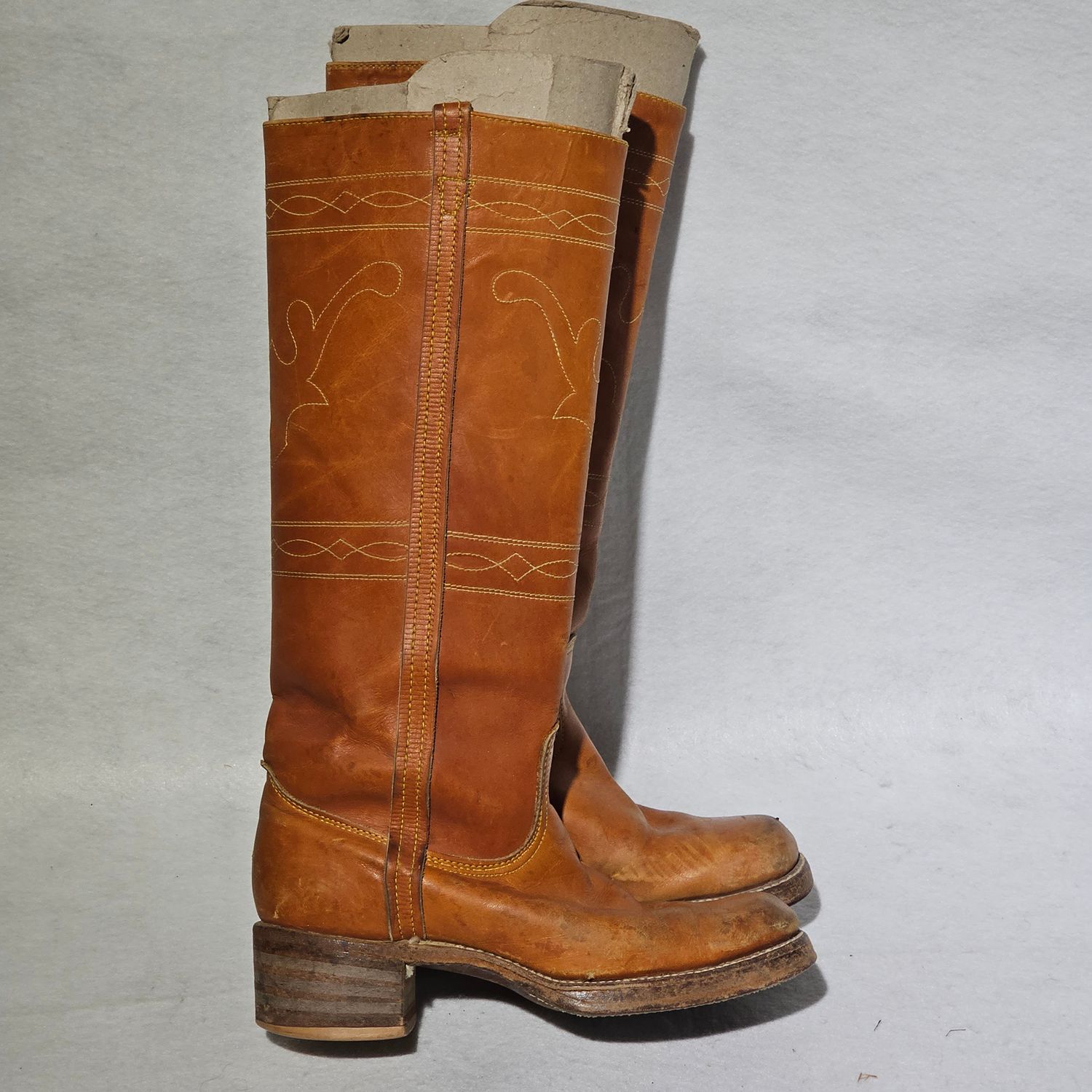 Vintage Wrangler Longhorn Steer Stitch Women's Western Cowboy Boots 8.5 D - Image 3