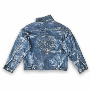 Vintage Colorado 500 Motorcycle Denim Jacket Tie Dye Men's Large