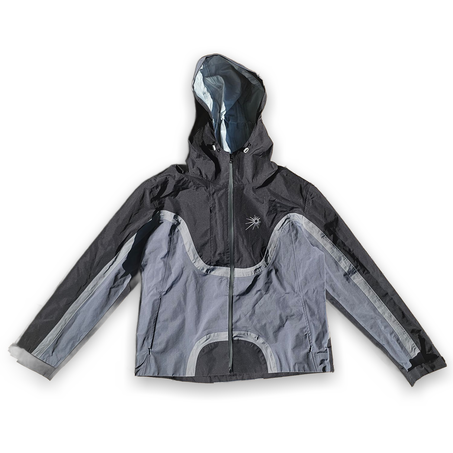 Mutimer Flow Waterproof Jacket Black Gray Size L Hooded
