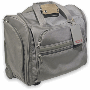 TUMI Gray Rolling Carry-On Travel Bag with Telescopic Handle