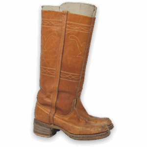Vintage Wrangler Longhorn Steer Stitch Campus Boots 6.5M Women's Made in USA