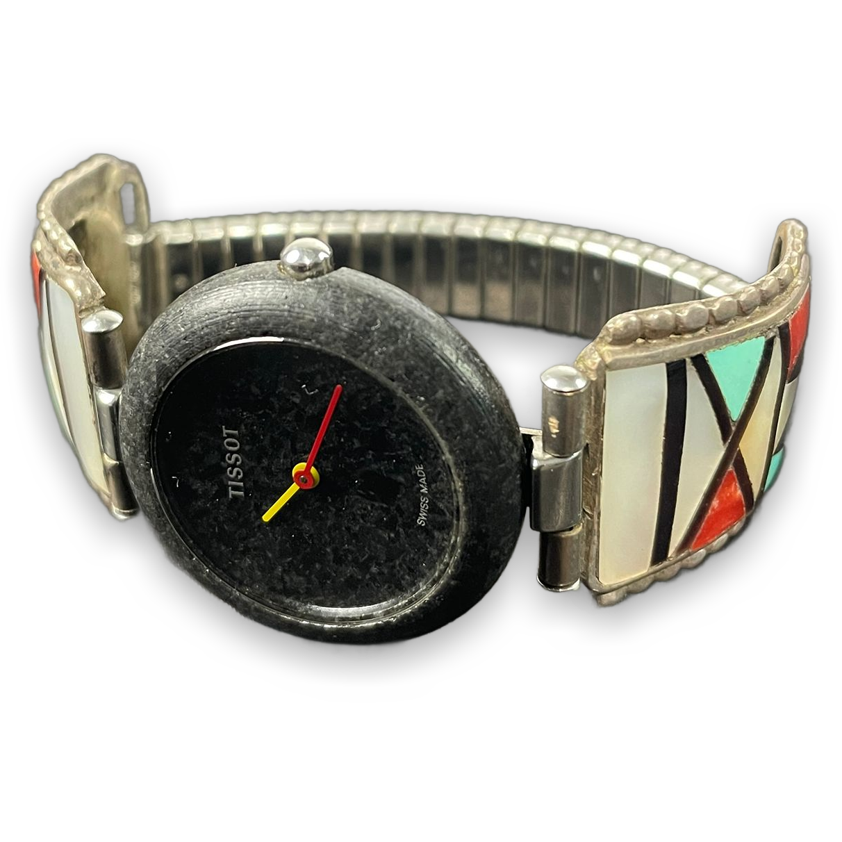 Tissot Rockwatch P150 Swiss Quartz Watch Inlay Band Vintage