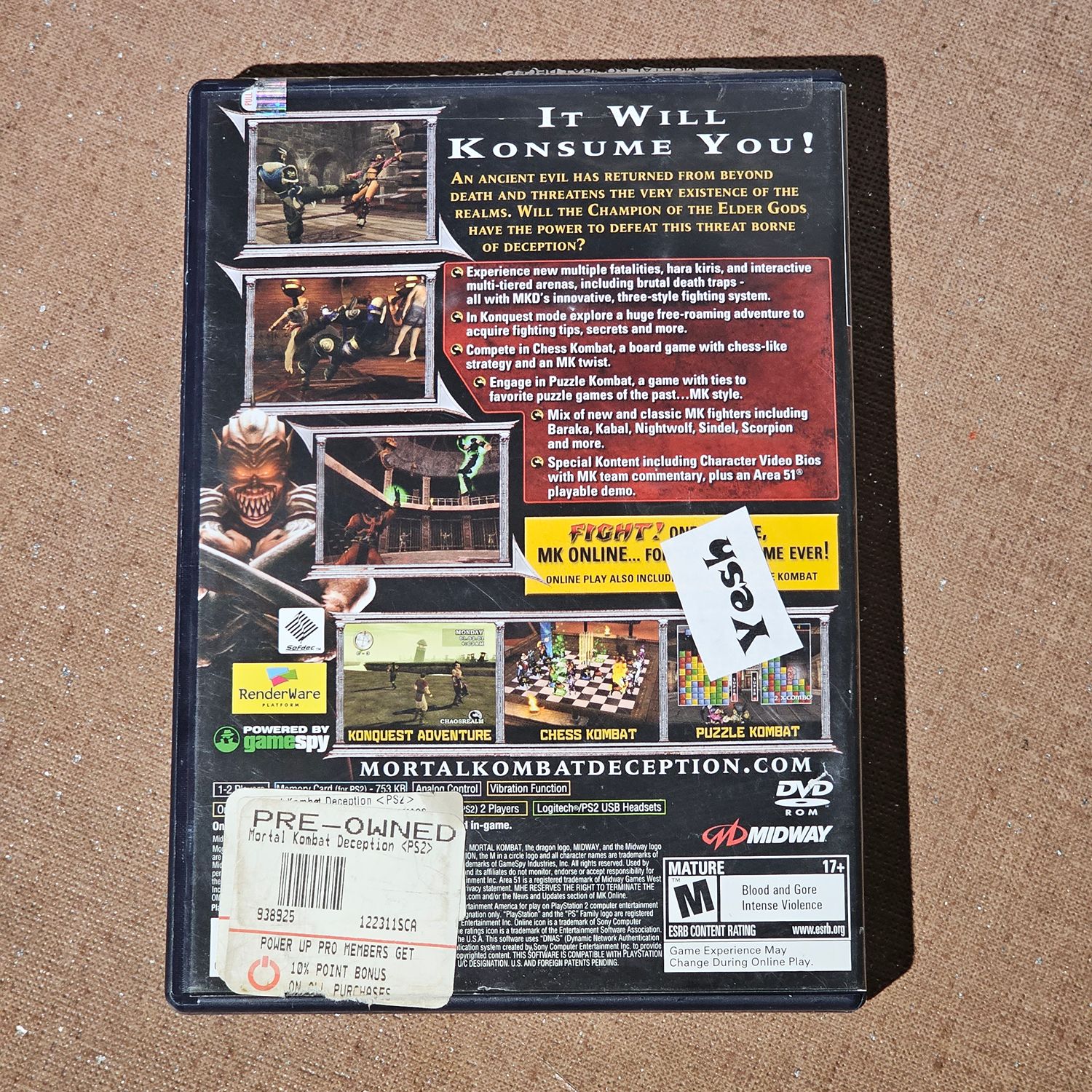 Mortal Kombat Deception PS2 Complete CIB Midway - Image 2