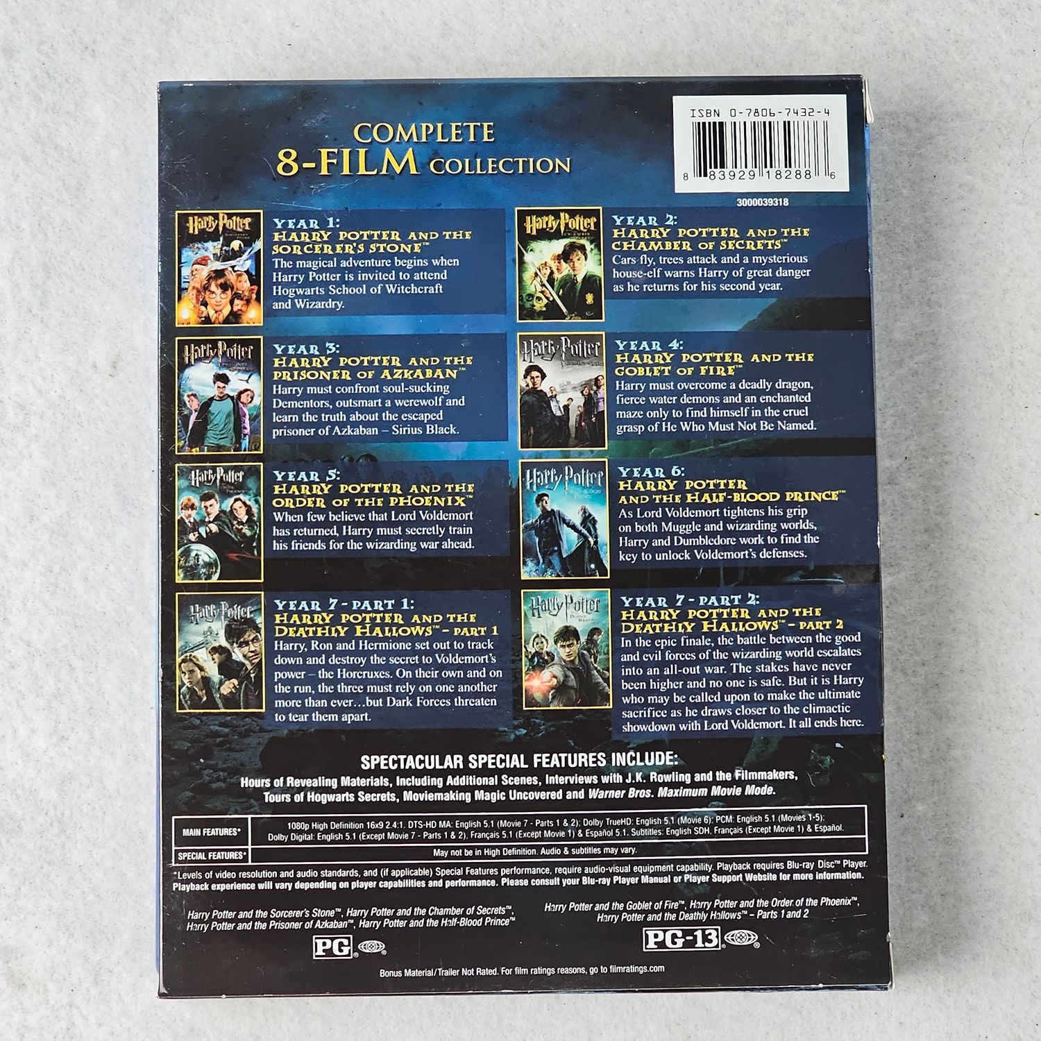 Harry Potter Complete 8-Film Blu-ray Collection Set - Image 2