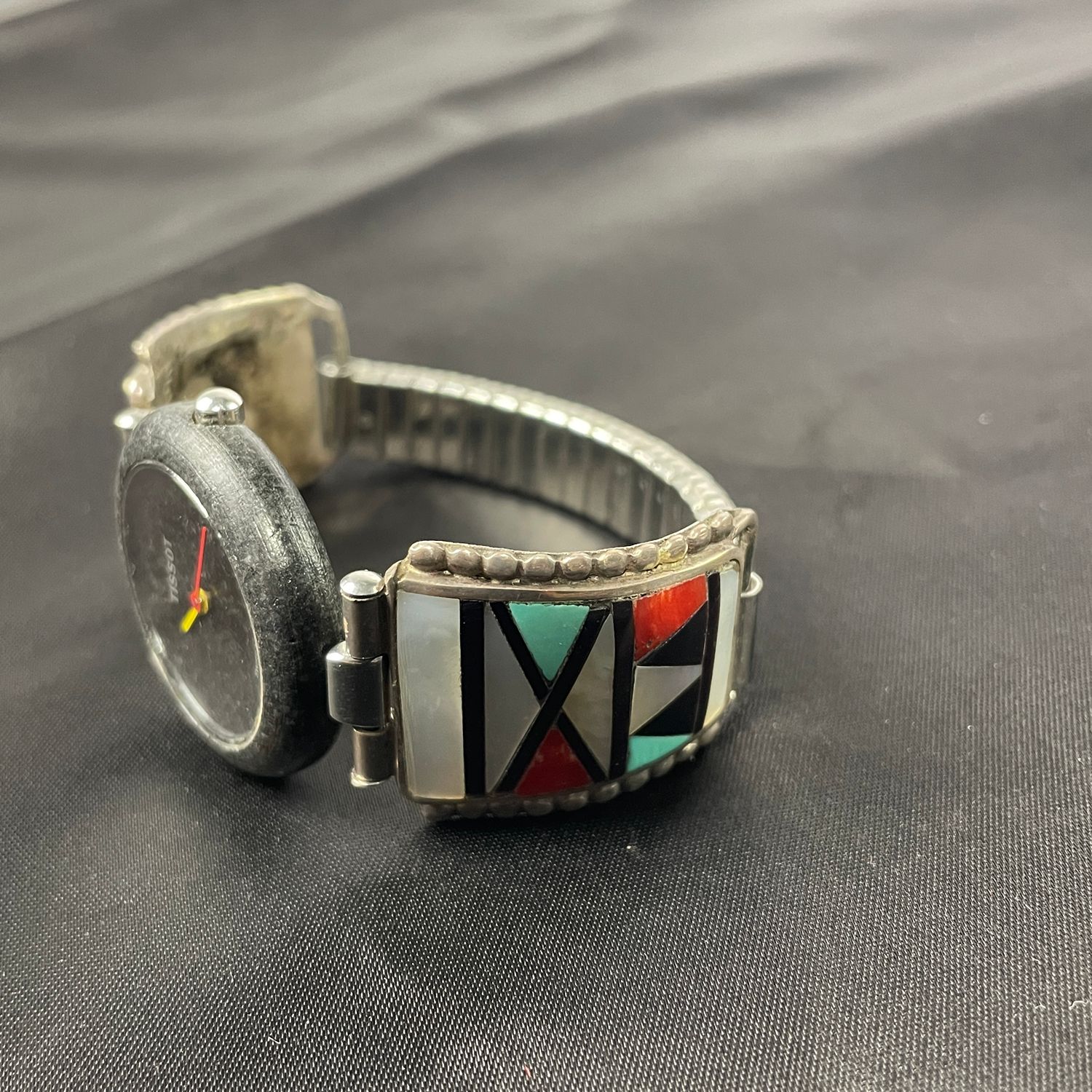 Tissot Rockwatch P150 Swiss Quartz Watch Inlay Band Vintage - Image 2