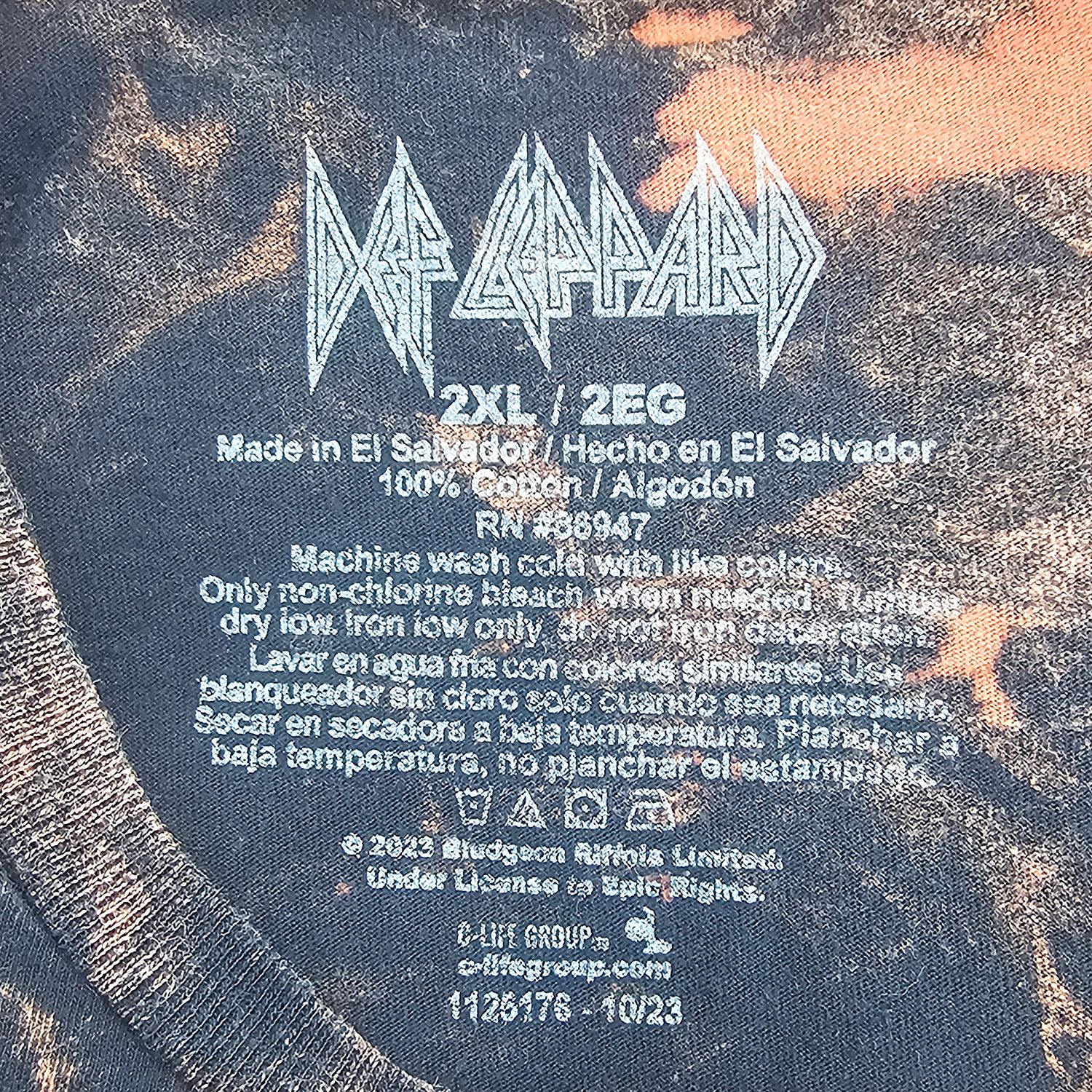 Def Leppard Animal Graphic Tie-Dye Band T-Shirt 2XL Vintage Style - Image 3