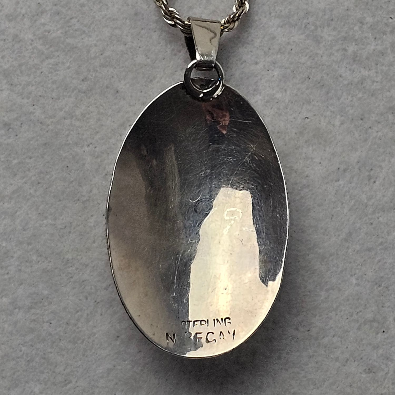 Navajo Sterling Silver Black Onyx Pendant Necklace by BECAY - Image 5