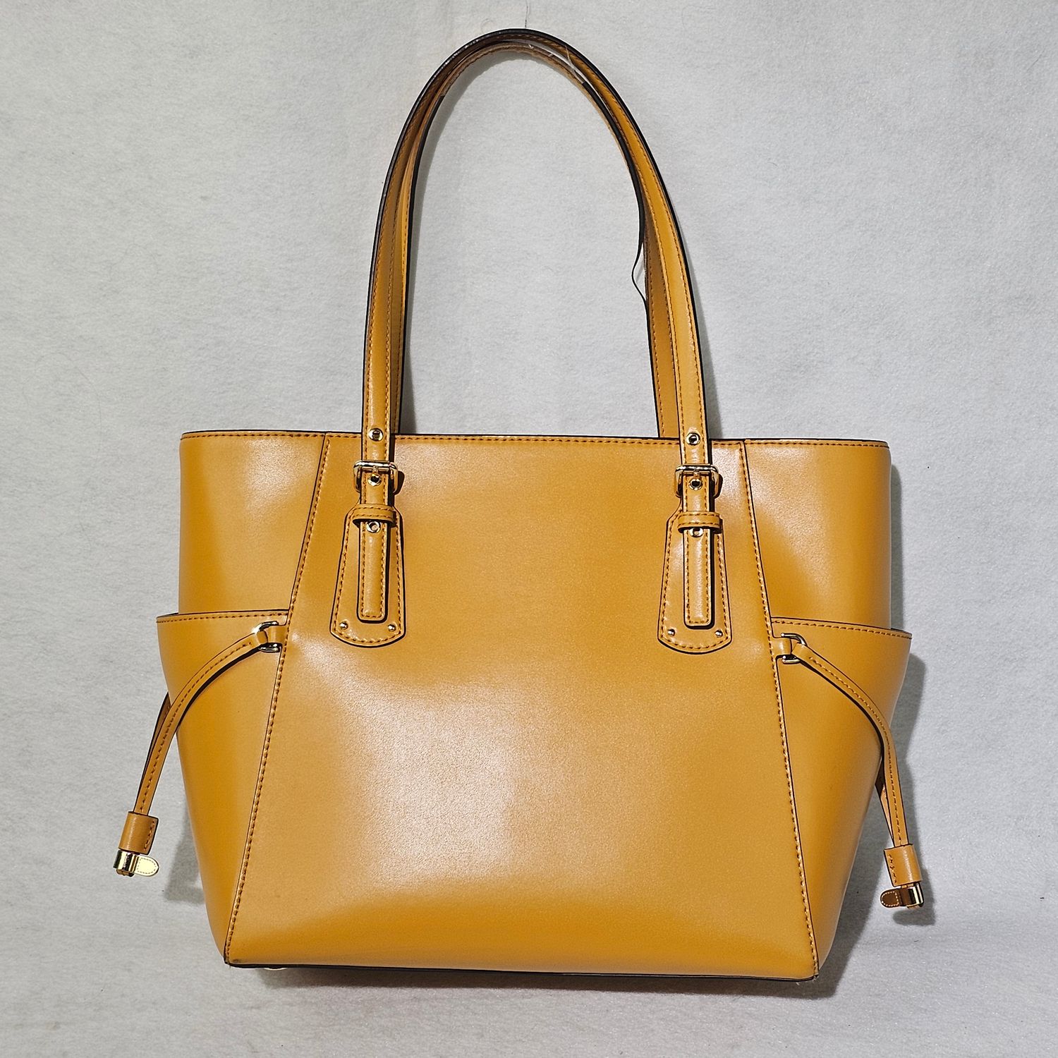 Michael Kors Mustard Yellow Leather Tote Bag - Image 3
