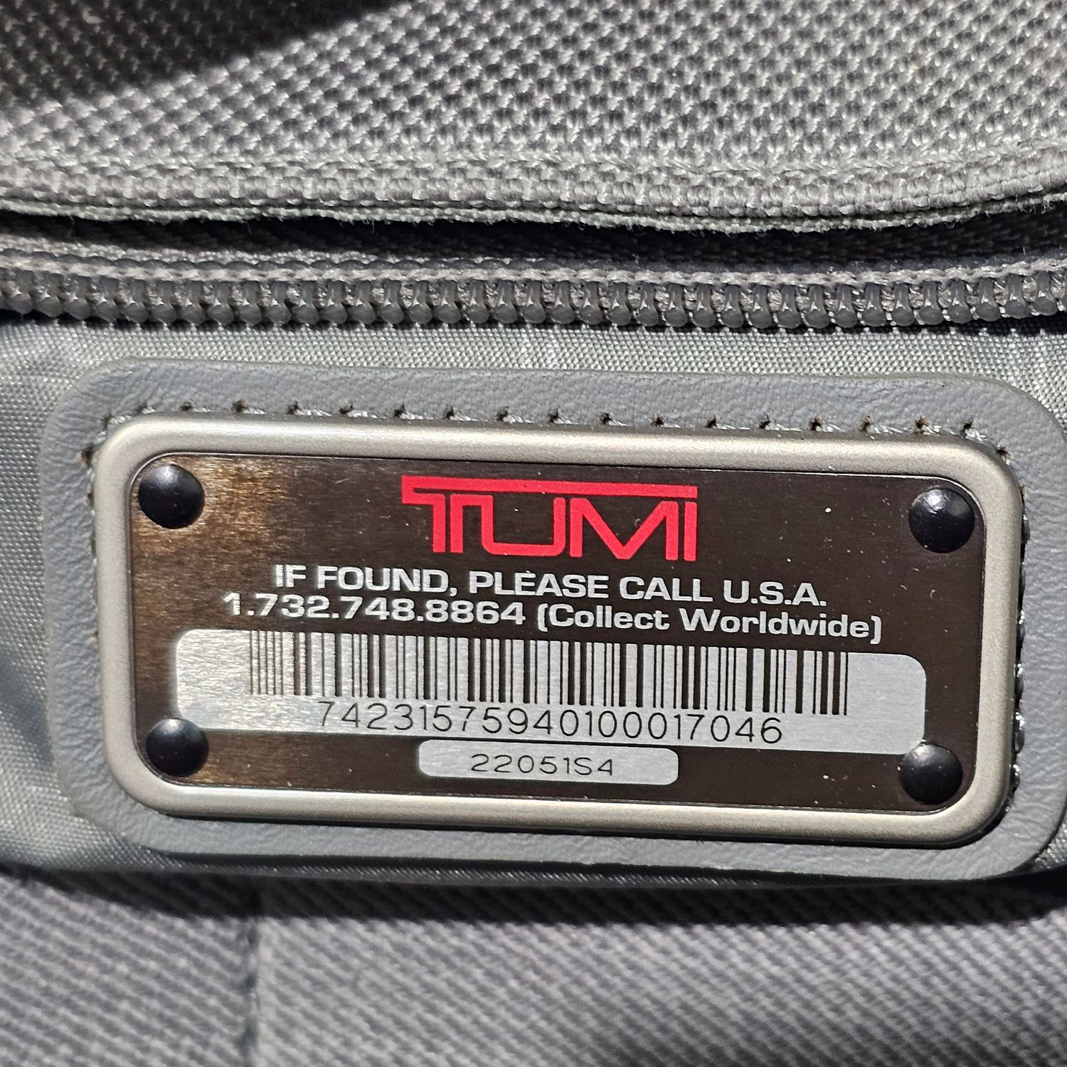 TUMI Gray Rolling Carry-On Travel Bag with Telescopic Handle - Image 3