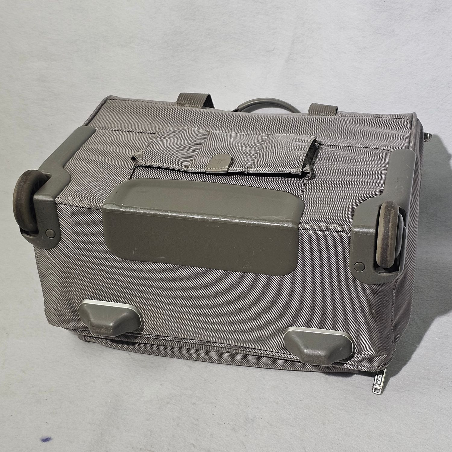 TUMI Gray Rolling Carry-On Travel Bag with Telescopic Handle - Image 4