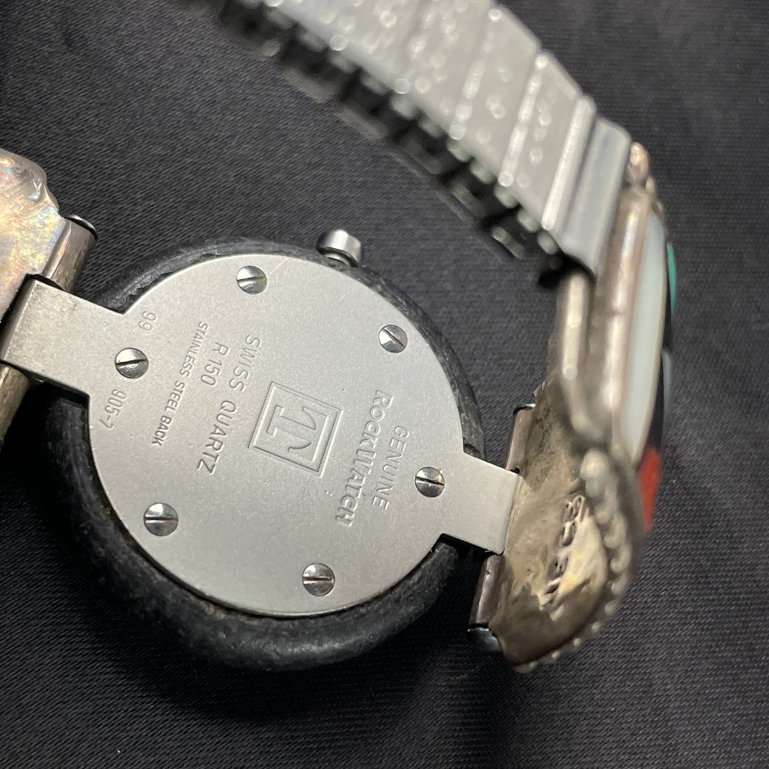 Tissot Rockwatch P150 Swiss Quartz Watch Inlay Band Vintage - Image 4