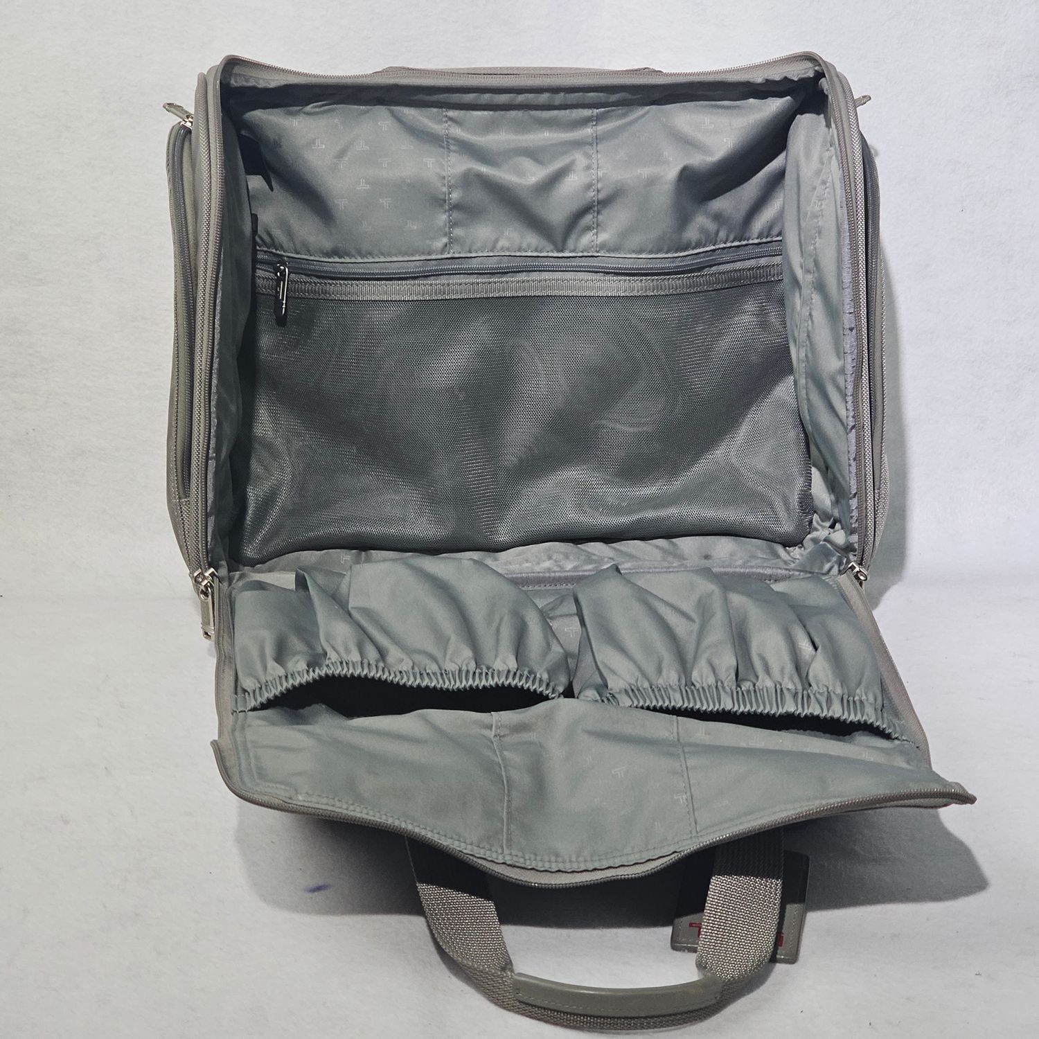 TUMI Gray Rolling Carry-On Travel Bag with Telescopic Handle - Image 5