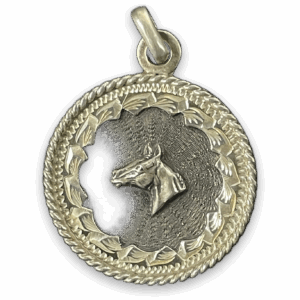 Vintage Sterling Silver Horse Head Pendant Mexico Western Style