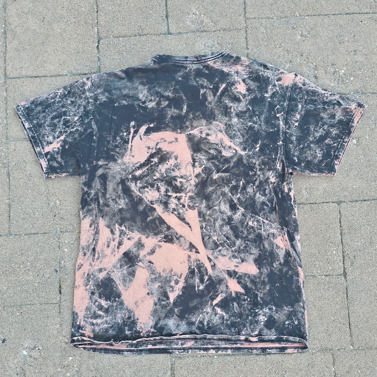 Nirvana Smiley Face Bleach Tie Dye Band T-Shirt Size L - Image 3