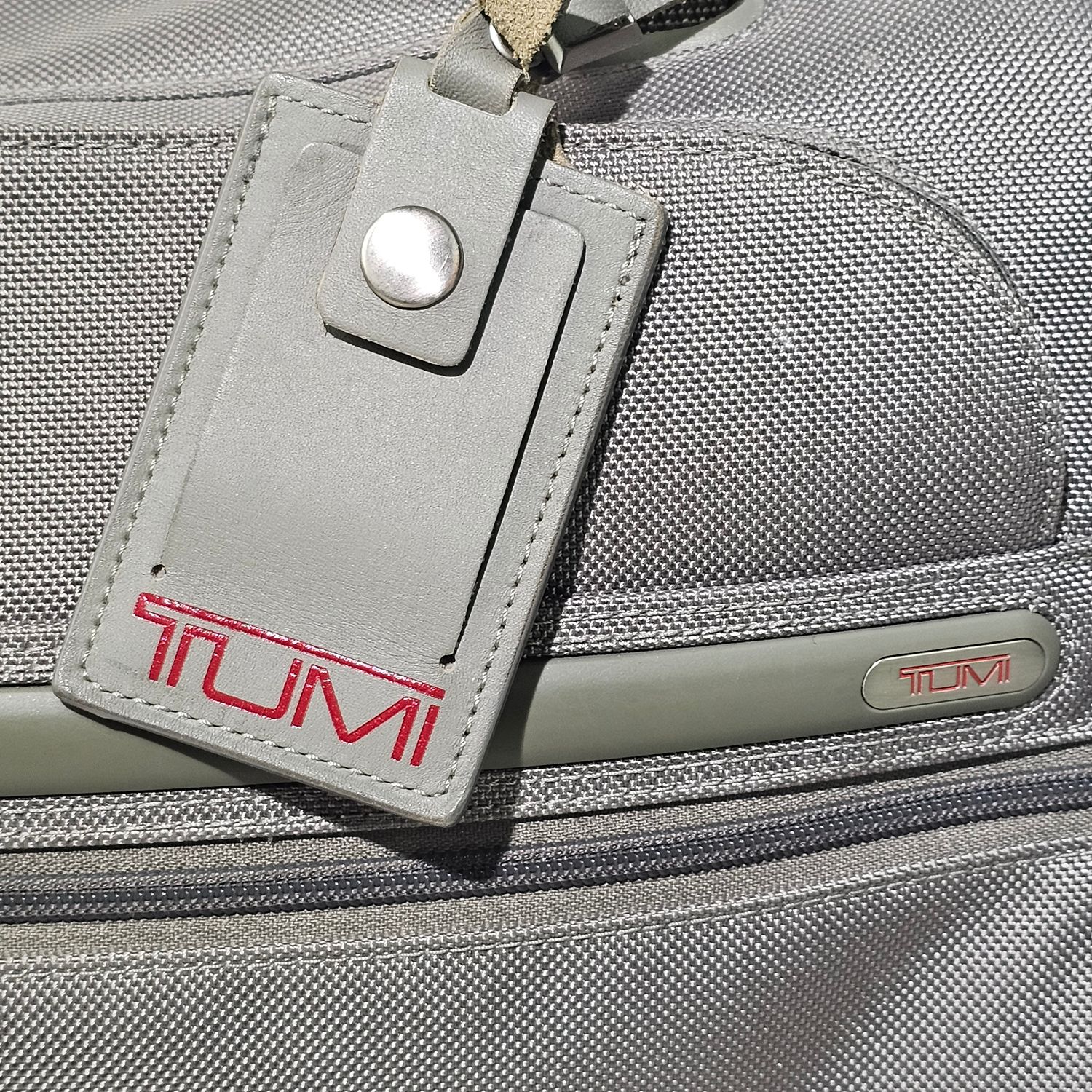 TUMI Gray Rolling Carry-On Travel Bag with Telescopic Handle - Image 9