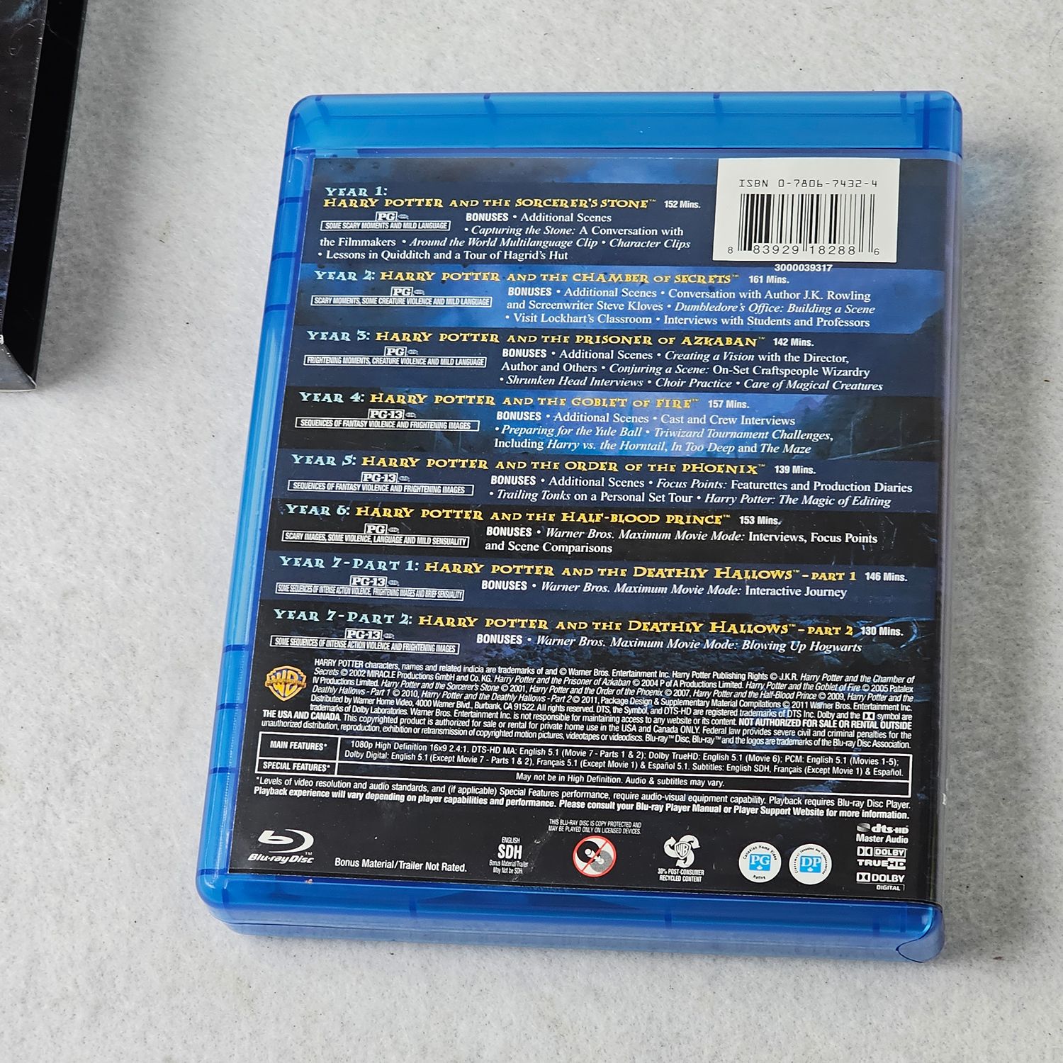 Harry Potter Complete 8-Film Blu-ray Collection Set - Image 10