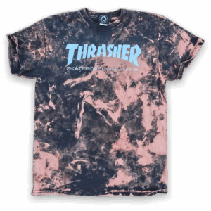 Thrasher Skateboard Magazine Tie-Dye Black Pink Graphic T-Shirt Medium