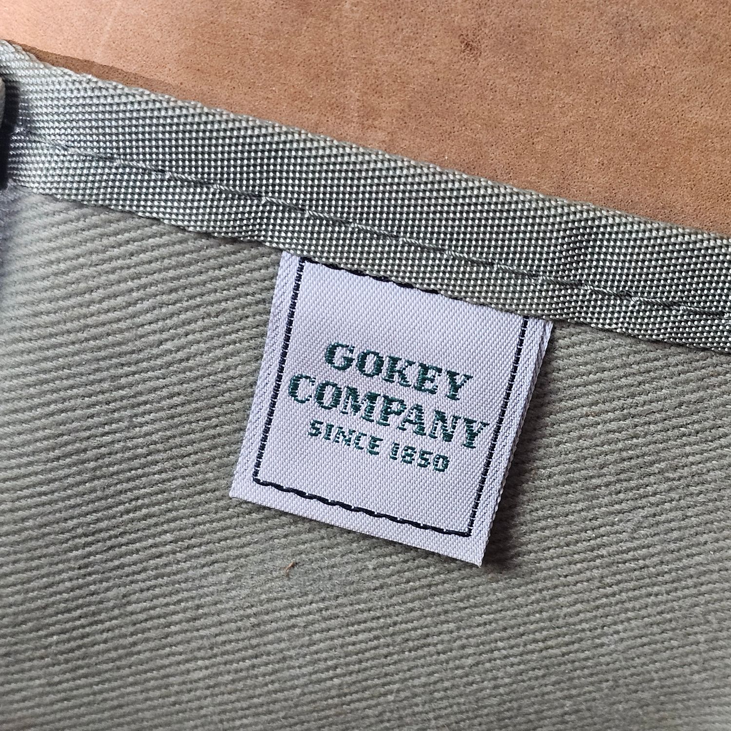 Gokey Company Leather Messenger Bag Briefcase Tan Vintage USA - Image 14