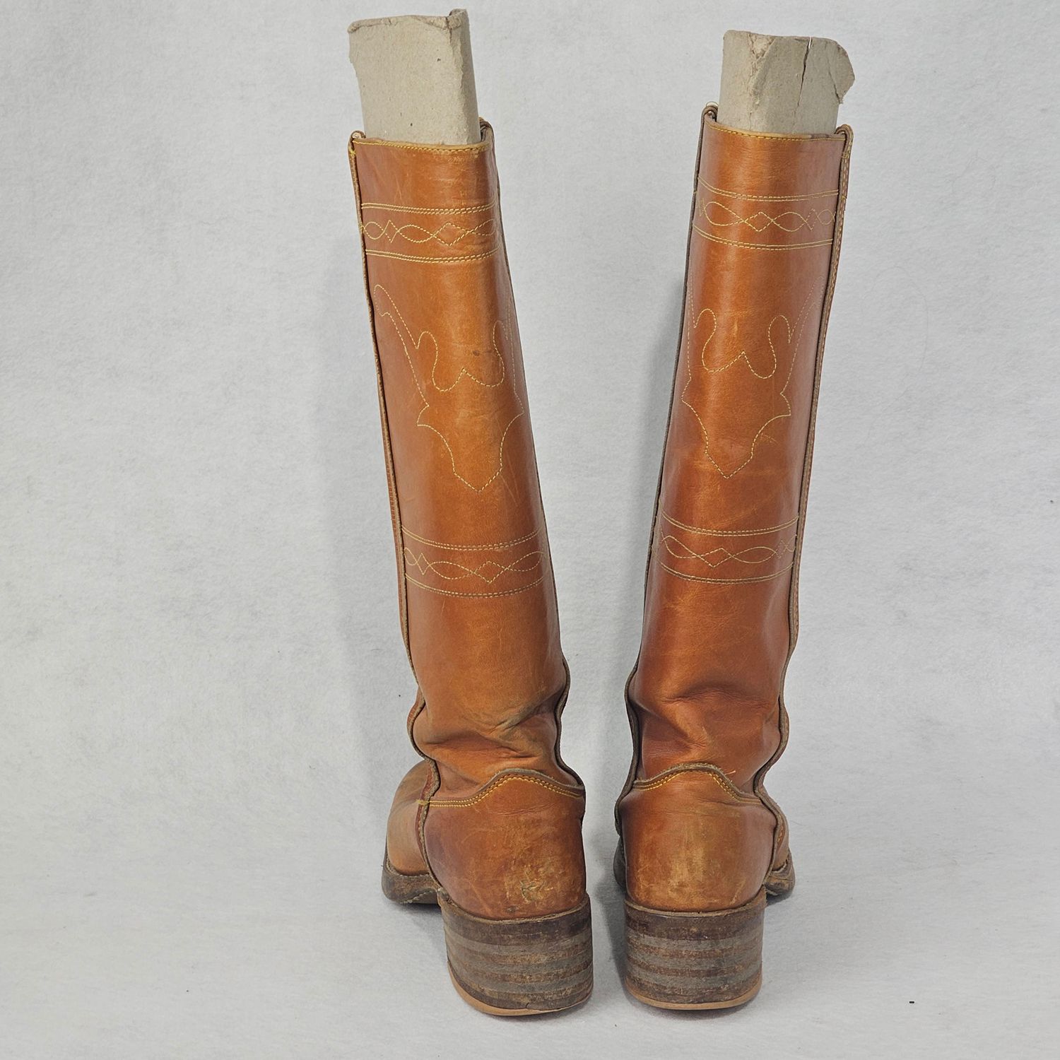 Vintage Wrangler Longhorn Steer Stitch Campus Boots 6.5M Women's Made in USA - Image 14