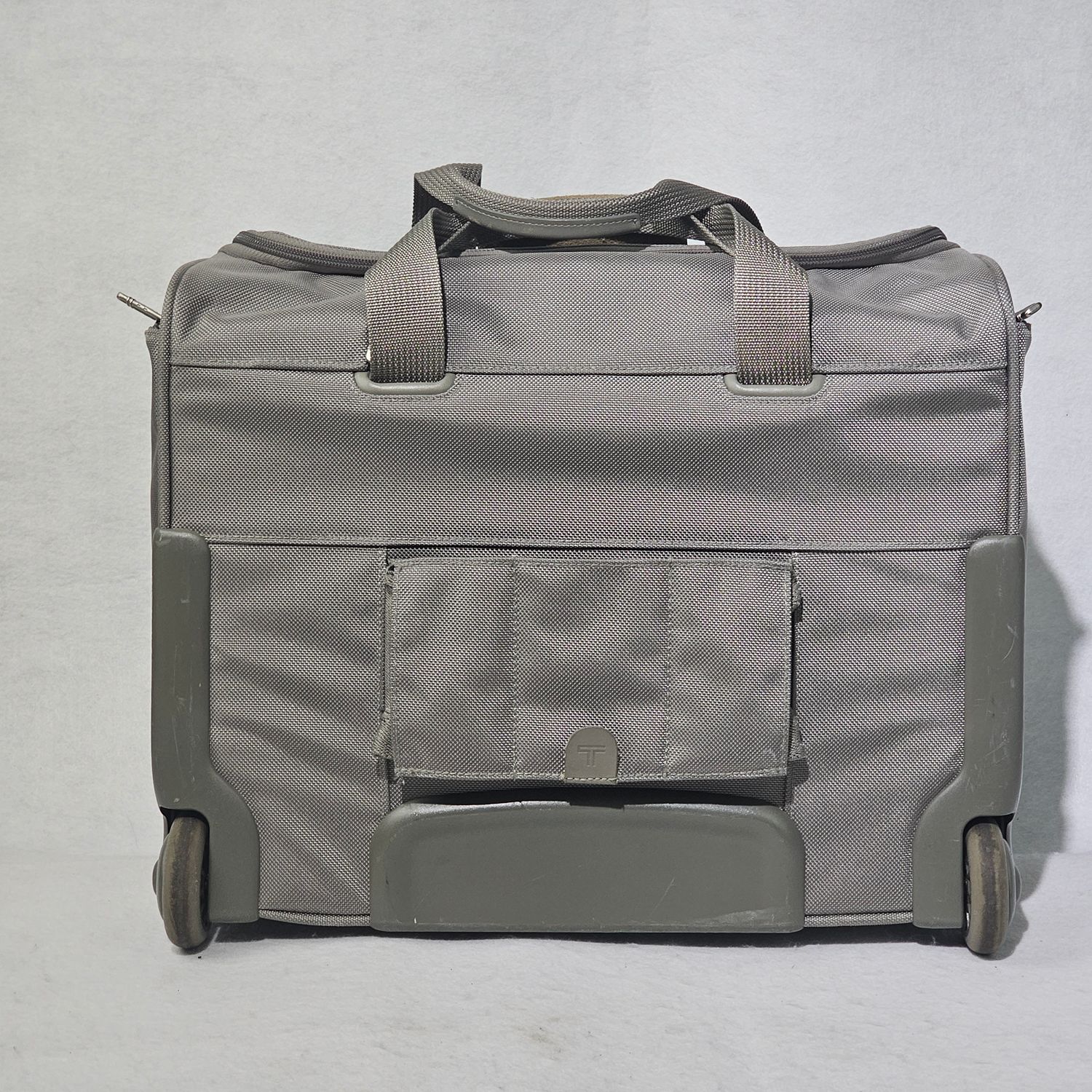 TUMI Gray Rolling Carry-On Travel Bag with Telescopic Handle - Image 15