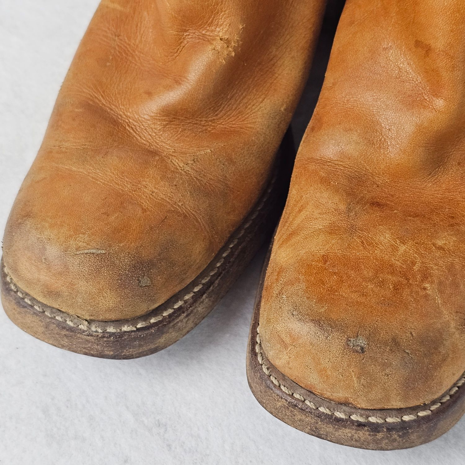 Vintage Wrangler Longhorn Steer Stitch Campus Boots 6.5M Women's Made in USA - Image 19