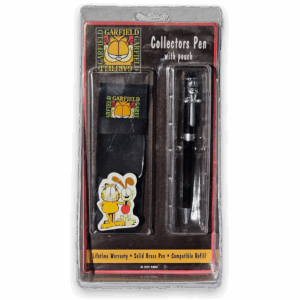 1997 Garfield Collectors Pen with Pouch & Odie Sticker - Brass