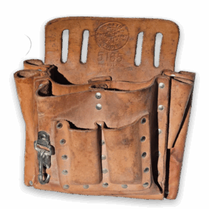 Klein Tools 5165 Leather Tool Pouch USA Made Vintage Electrician