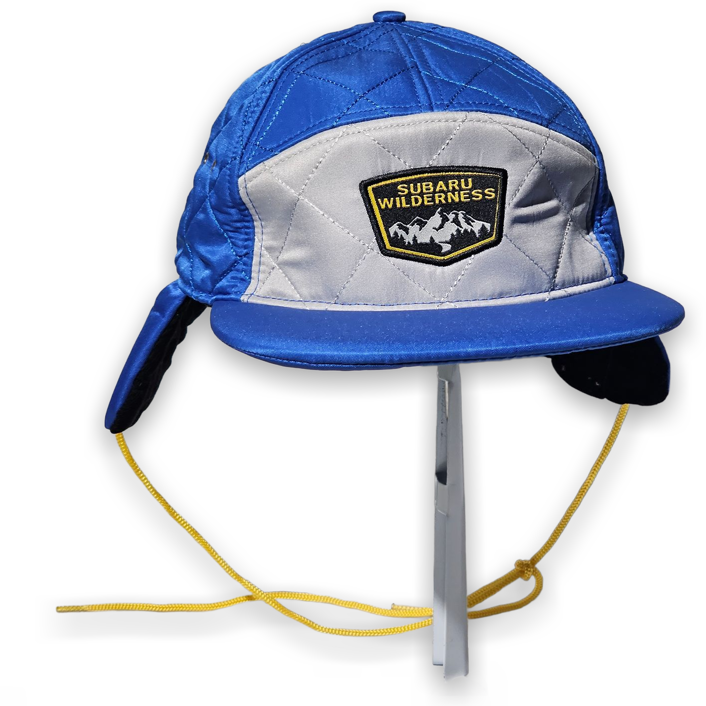 Subaru Wilderness Blue Quilted Nylon Baseball Cap with Ear Flaps