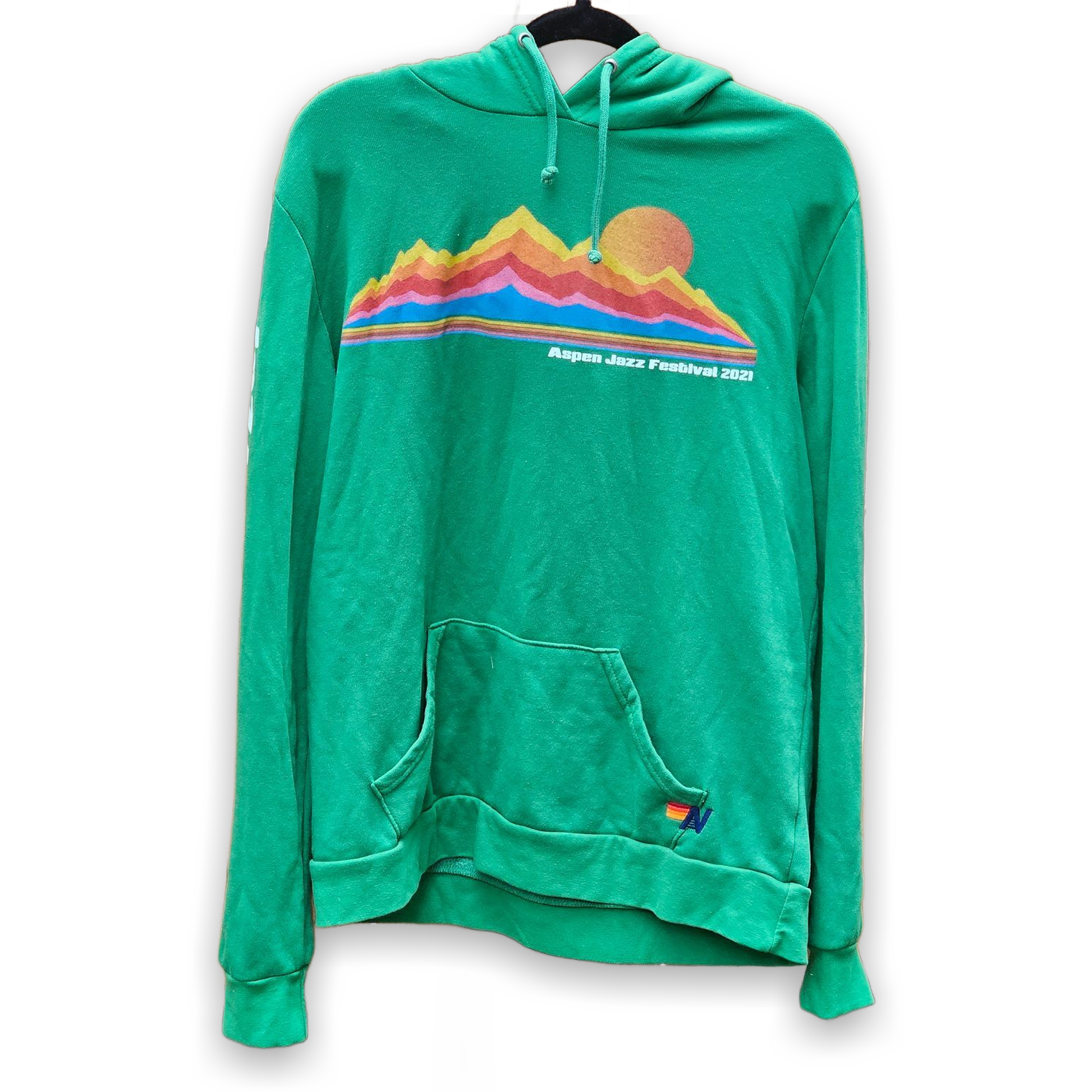 Aviator Nation Aspen Jazz Festival 2021 Green Hoodie XL
