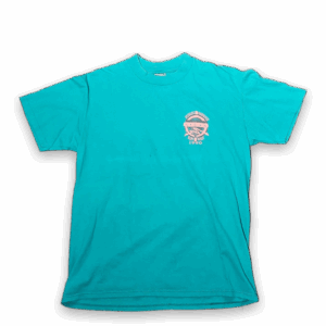Vintage 1990 Public Service Sun Run Walk Teal Cotton T-Shirt Large USA