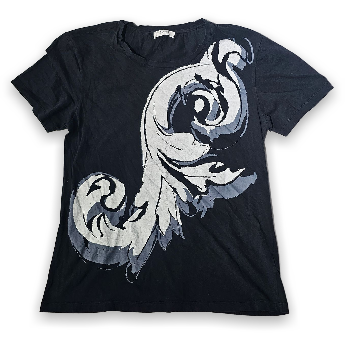Versace Collection Men's XL Graphic Print Black T-Shirt