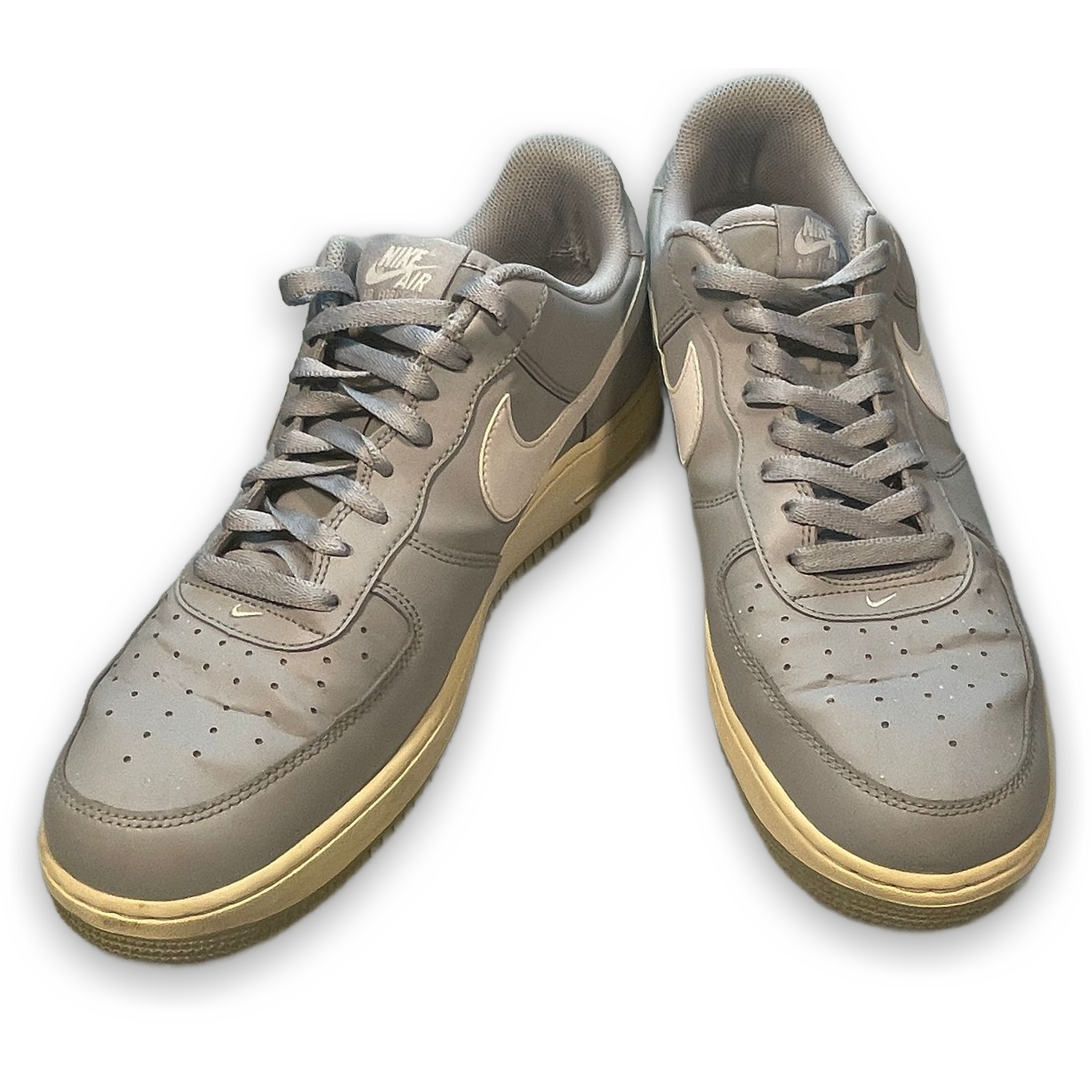 Nike Air Force 1 Low Gray White Men's Size 13 Sneakers 820266-004