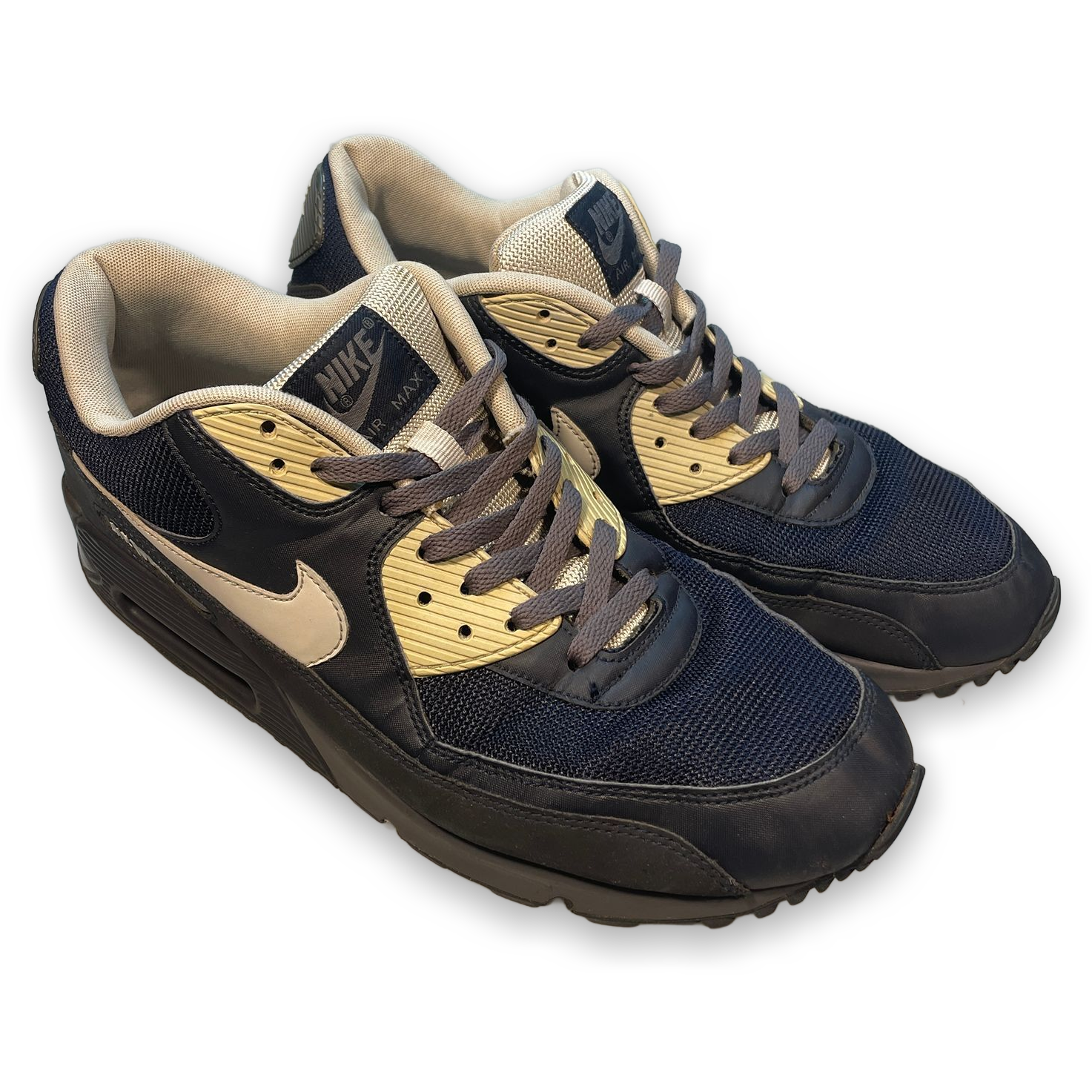 Nike Air Max 90 Navy Cream Men's Size 13 Sneakers 537384-400