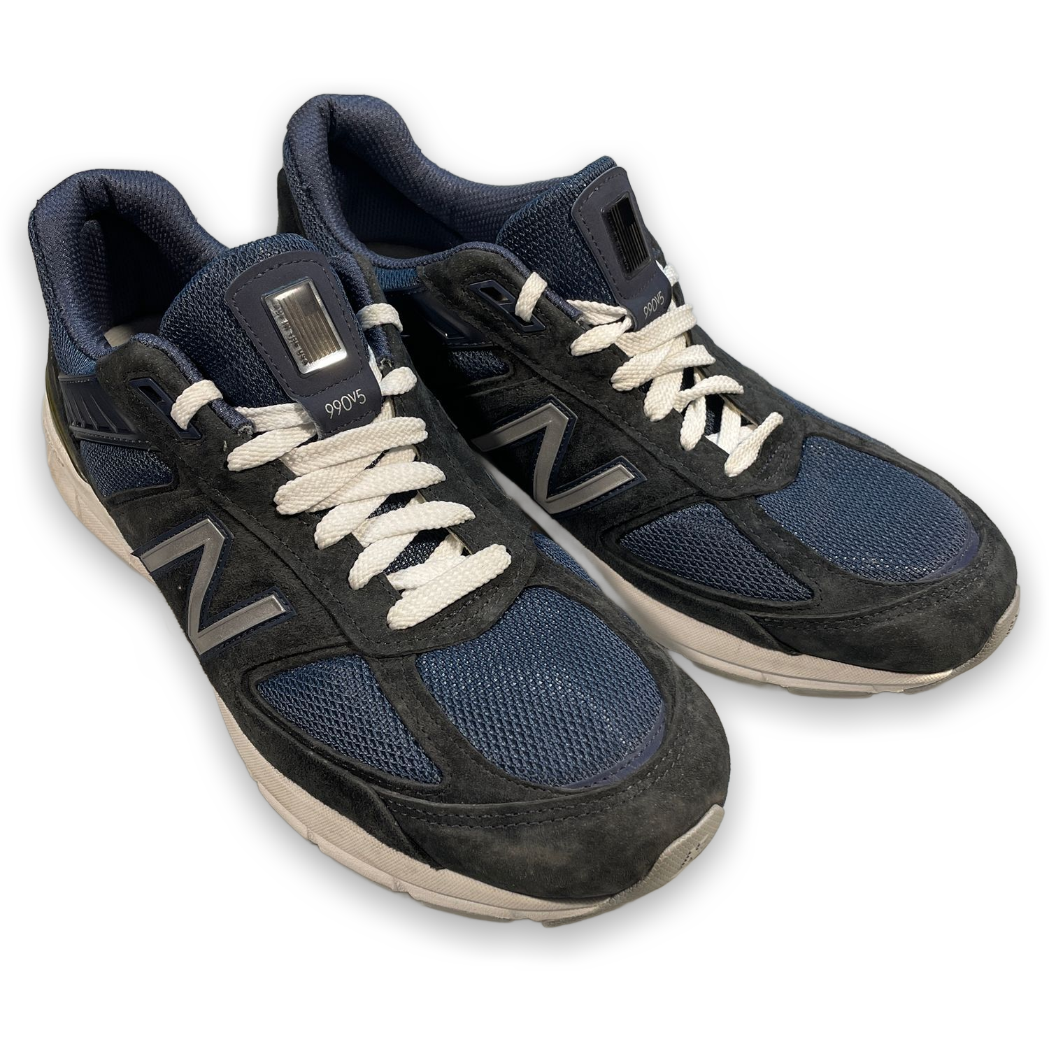 New Balance 990v5 Navy Blue Suede Mesh Men's Running Shoes Size 14 US