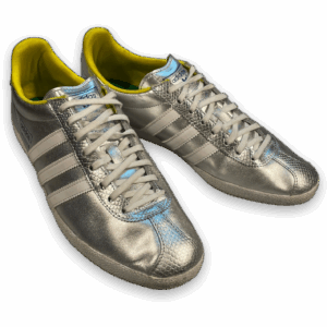 Adidas Gazelle Silver Metallic Sneakers Men's Size 10 Retro Classic Shoes
