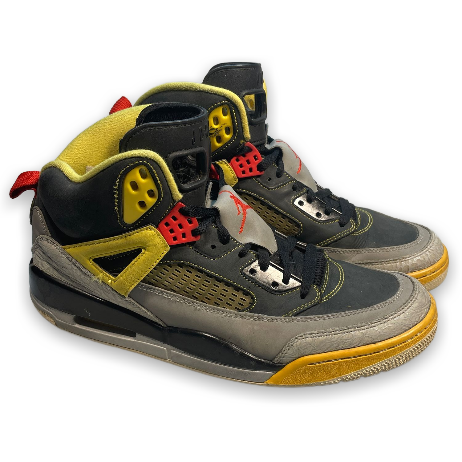 Nike Air Jordan Spizike Retro Basketball Shoes Men's Size 12 Gray Yellow