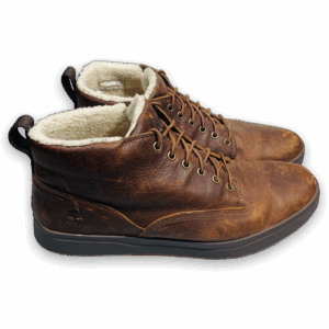 Timberland Men's Brown Leather Sherpa Lined Casual Boots Size 13