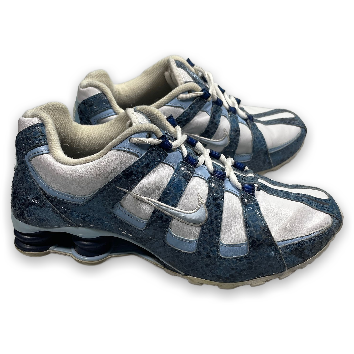 Nike Shox Turbo Snakeskin Ice Blue Women's Running Shoes Size 9.5 US