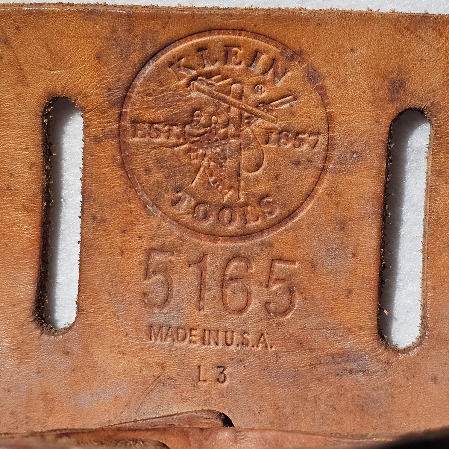 Klein Tools 5165 Leather Tool Pouch USA Made Vintage Electrician - Image 2