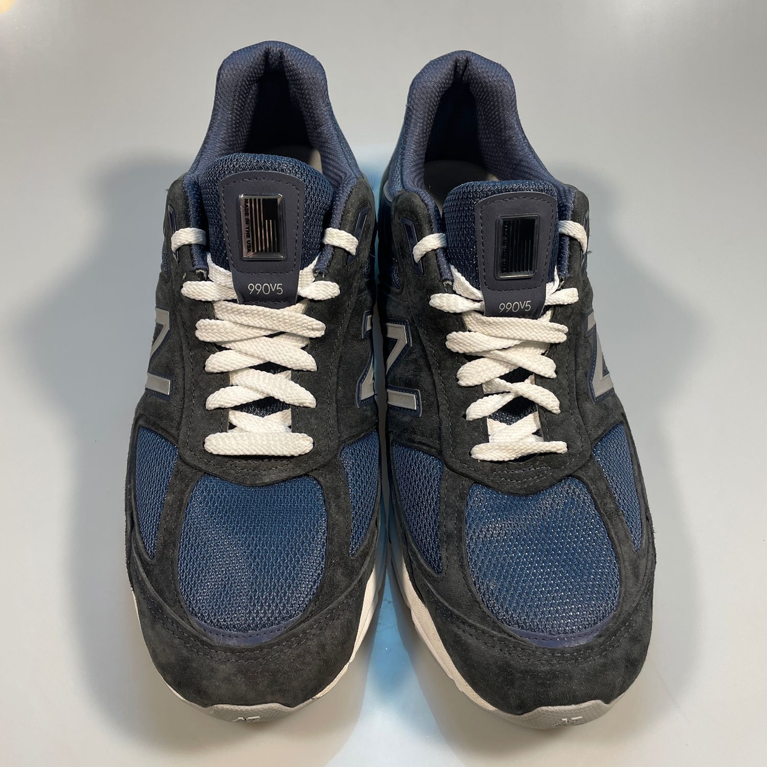 New Balance 990v5 Navy Blue Suede Mesh Men's Running Shoes Size 14 US - Image 2